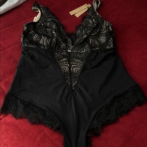Elegant Black Lace Shape wear Bodysuit
